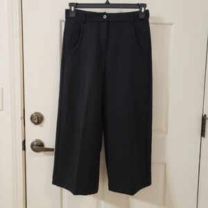 Lilith Size Small Made In Italy Elegant Black Heathered Cropped Women's Pants